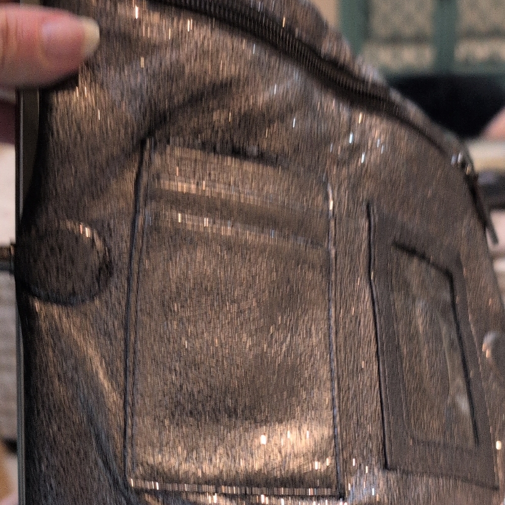 HOBO " The Original" Shimmering Black Leather Clutch And Dust Bag ! - Picture 13 of 16